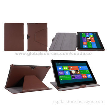 Fancy Brown Color Stand Folio Cases for Tablet, Asus Transformer Pad TF103C, Multiple Viewing Angle